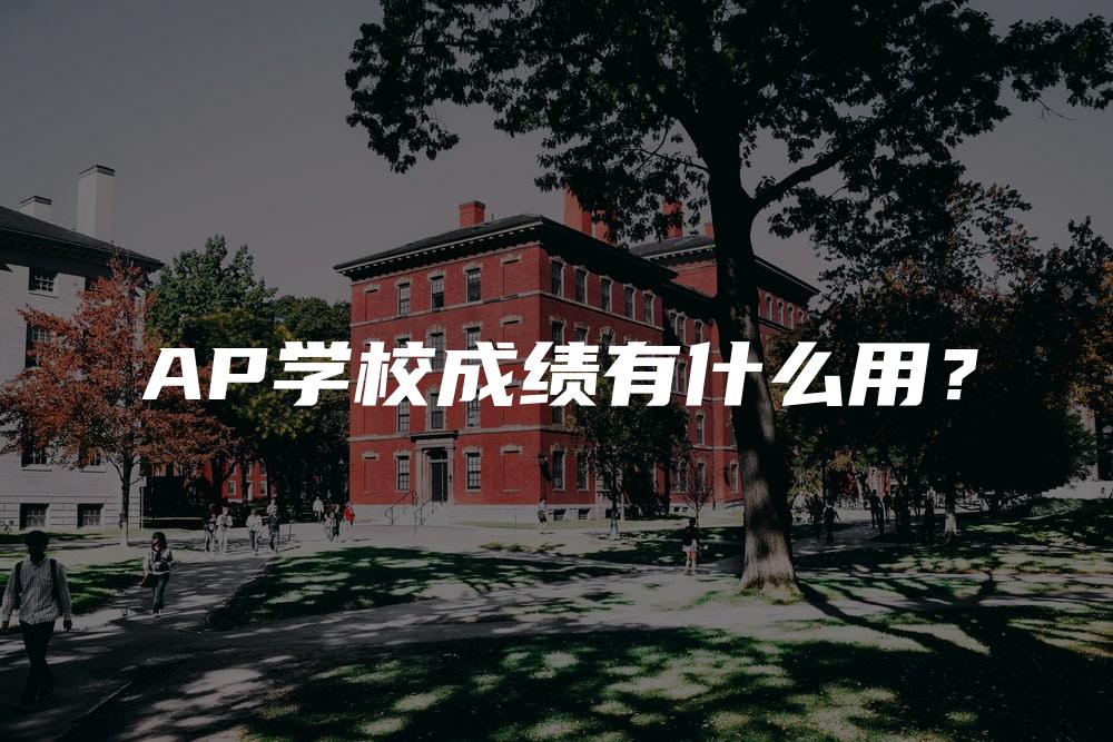 AP学校成绩有什么用？