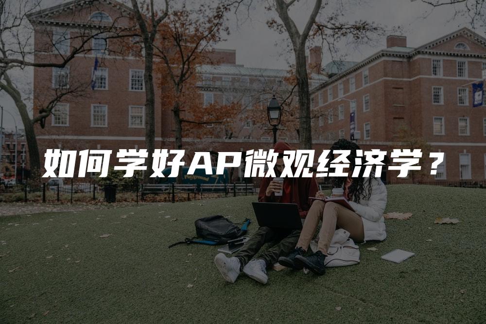 如何学好AP微观经济学？