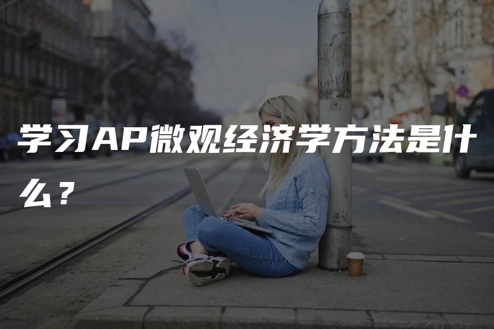 学习AP微观经济学方法是什么？