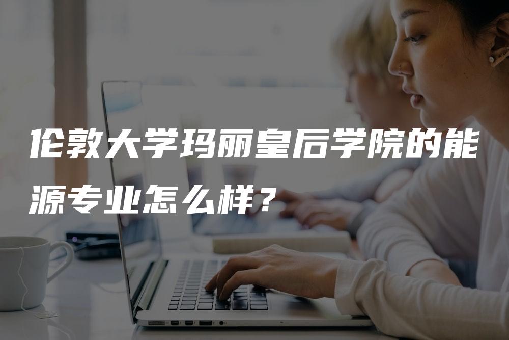 伦敦大学玛丽皇后学院的能源专业怎么样？