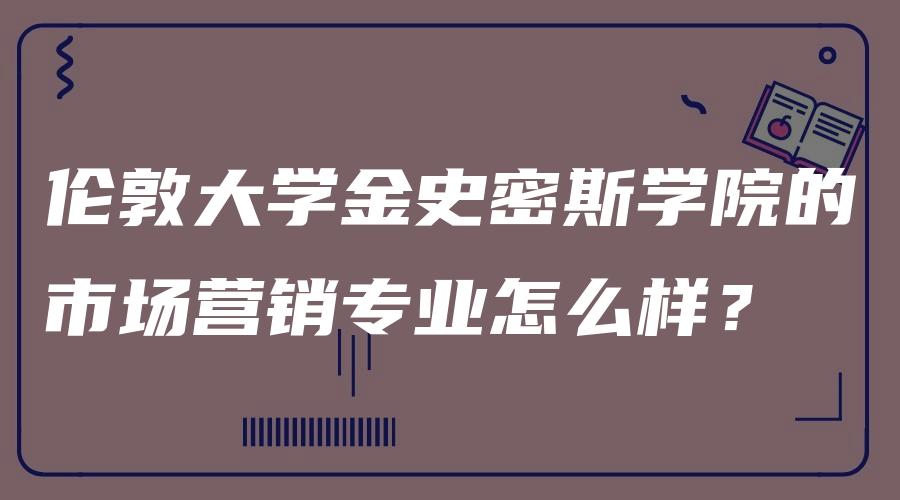 伦敦大学金史密斯学院的市场营销专业怎么样？