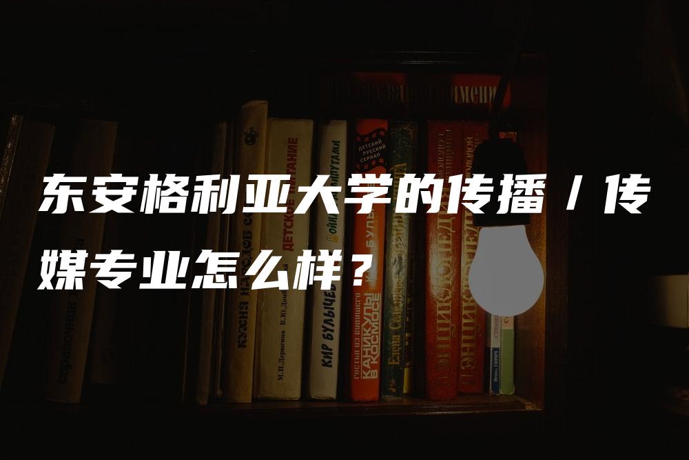 东安格利亚大学的传播／传媒专业怎么样？