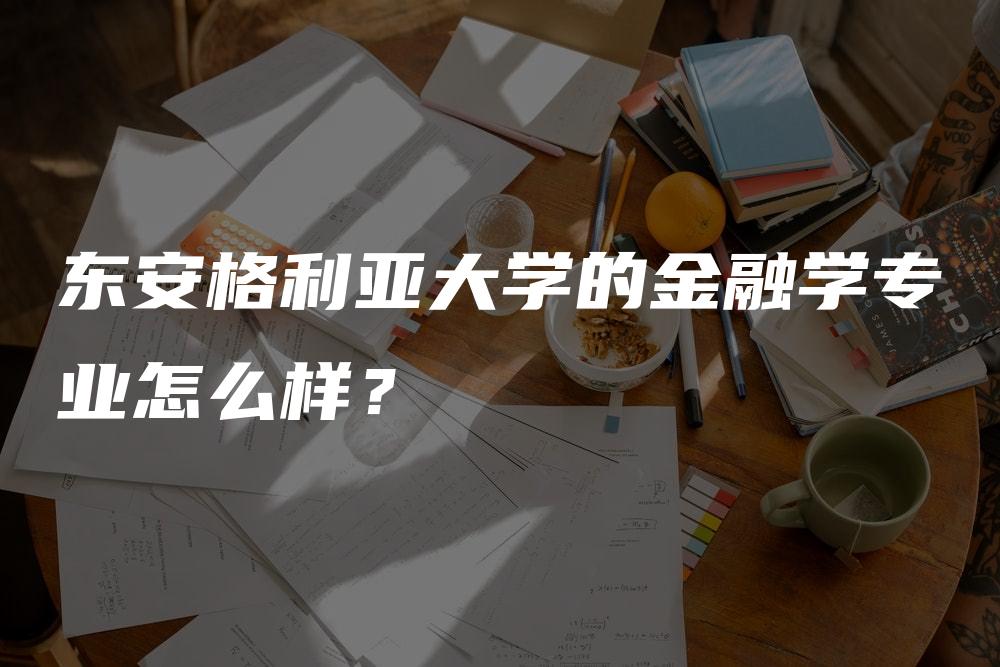 东安格利亚大学的金融学专业怎么样？