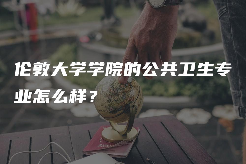 伦敦大学学院的公共卫生专业怎么样？