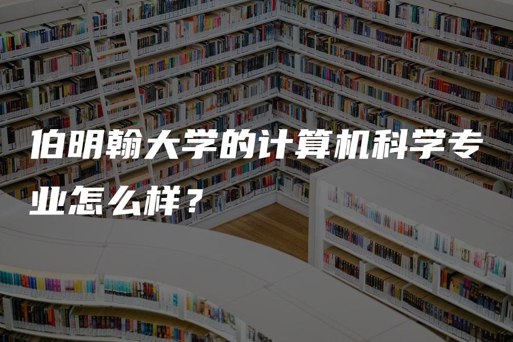 伯明翰大学的计算机科学专业怎么样？