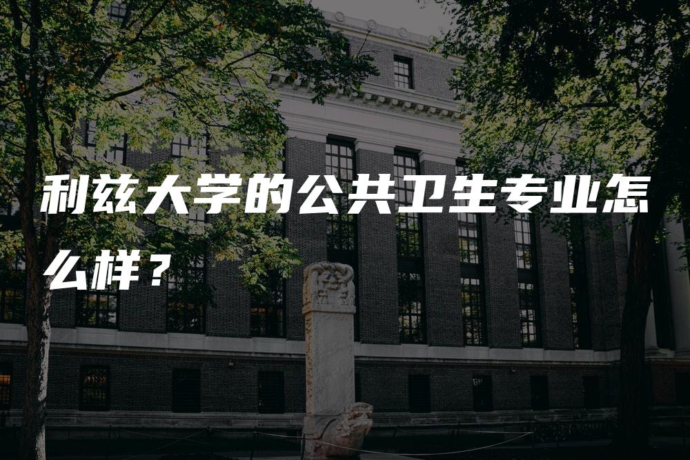 利兹大学的公共卫生专业怎么样？