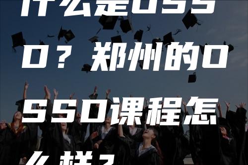 什么是OSSD？郑州的OSSD课程怎么样？