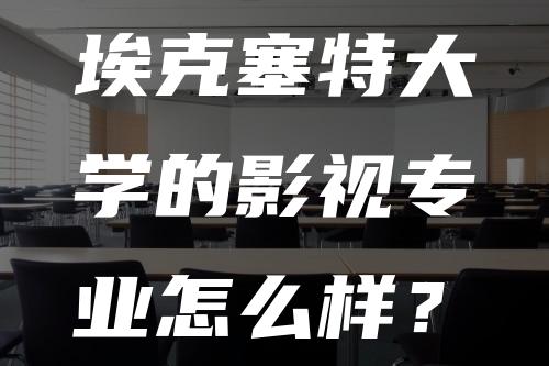 埃克塞特大学的影视专业怎么样？