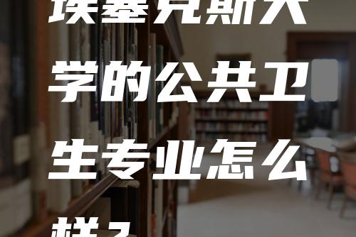 埃塞克斯大学的公共卫生专业怎么样？