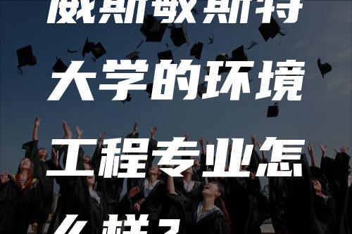 威斯敏斯特大学的环境工程专业怎么样？