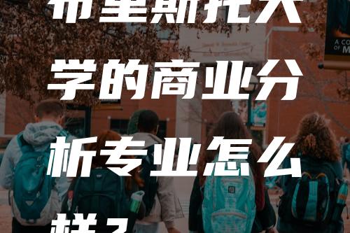 布里斯托大学的商业分析专业怎么样？