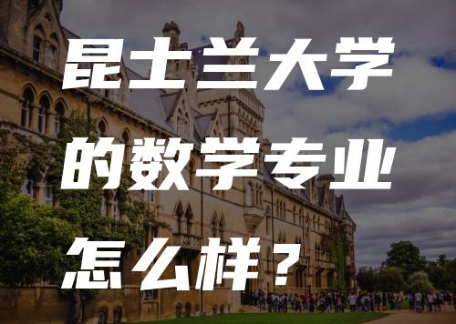 昆士兰大学的数学专业怎么样？