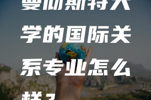 曼彻斯特大学的国际关系专业怎么样？