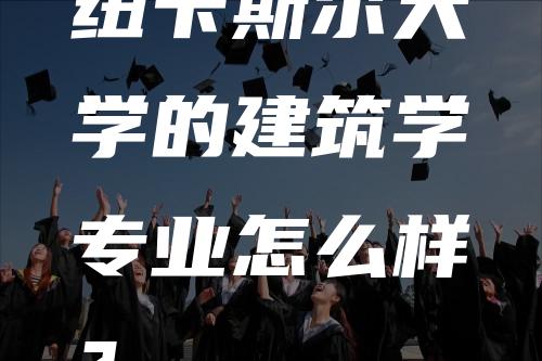 纽卡斯尔大学的建筑学专业怎么样？