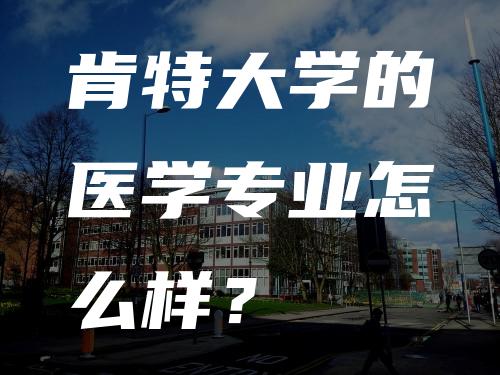 肯特大学的医学专业怎么样？