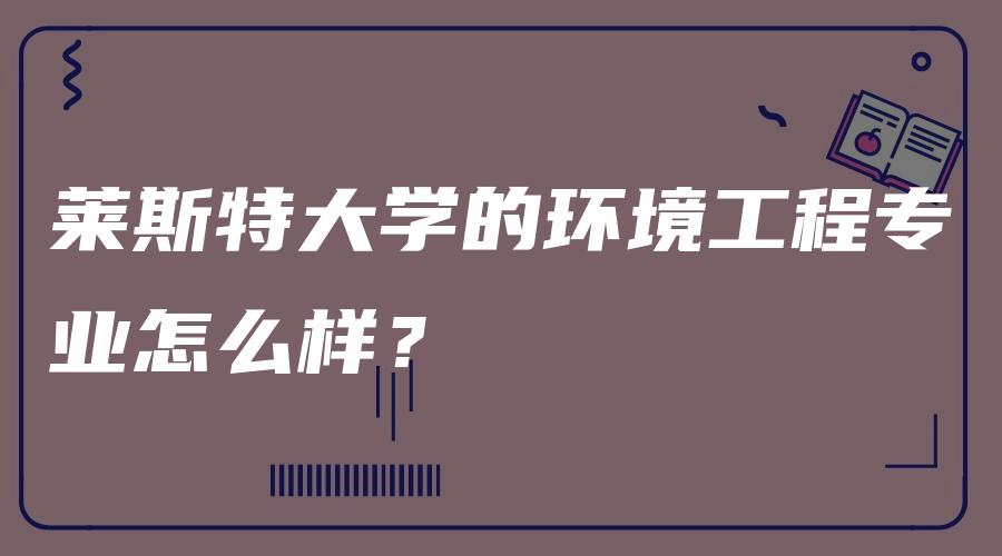 莱斯特大学的环境工程专业怎么样？