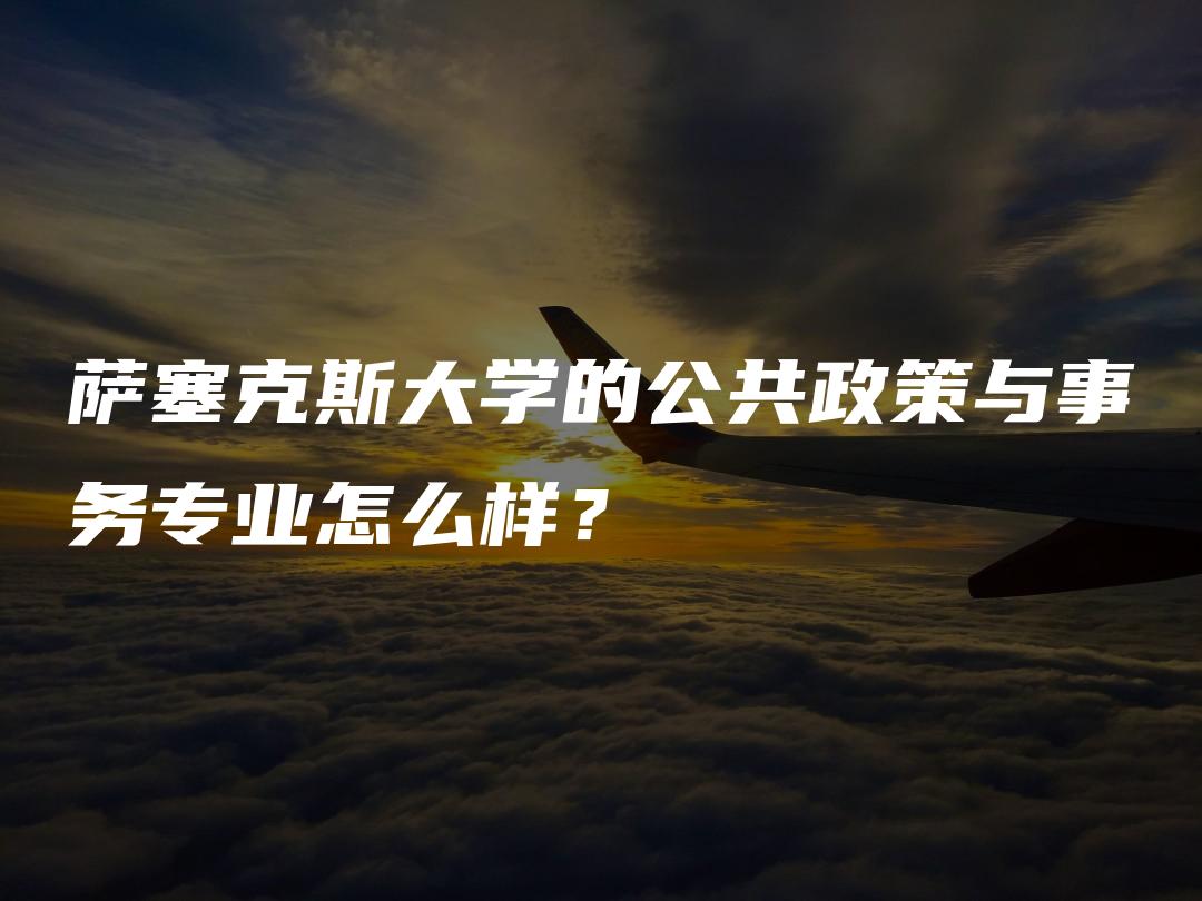 萨塞克斯大学的公共政策与事务专业怎么样？