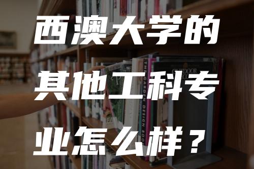 西澳大学的其他工科专业怎么样？