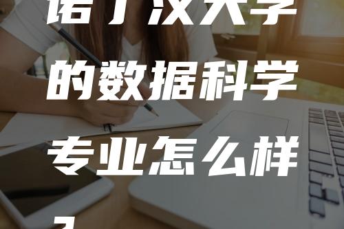 诺丁汉大学的数据科学专业怎么样？