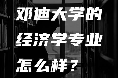 邓迪大学的经济学专业怎么样？