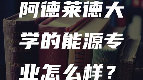 阿德莱德大学的能源专业怎么样？