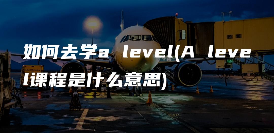 如何去学a level(A level课程是什么意思)