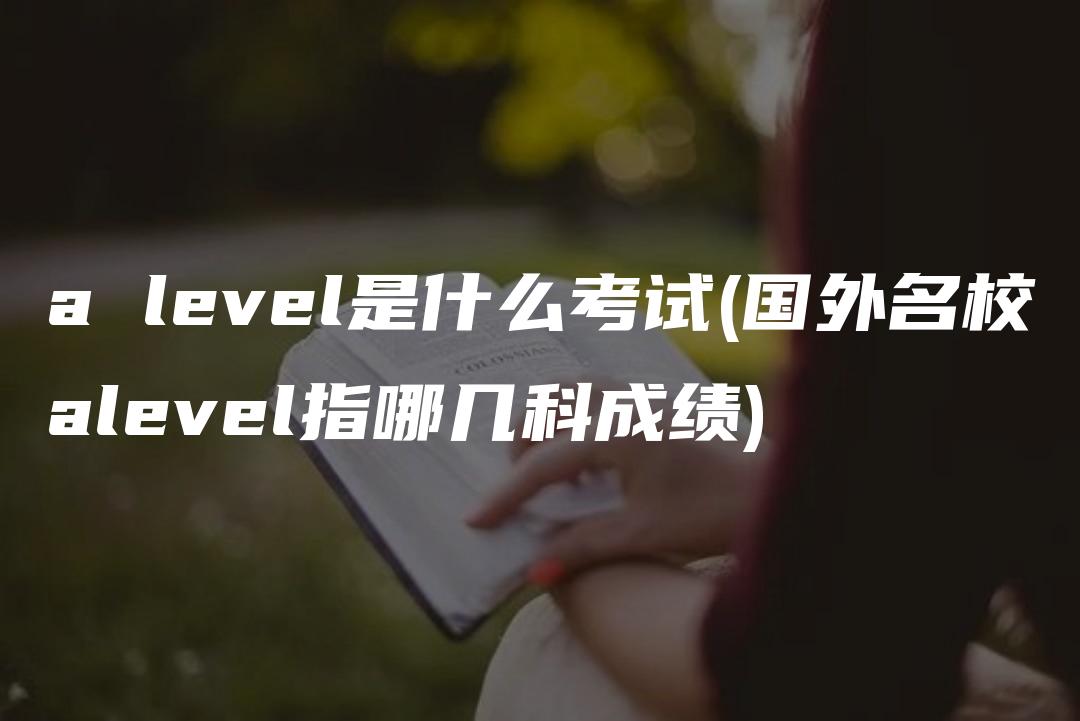 a level是什么考试(国外名校alevel指哪几科成绩)