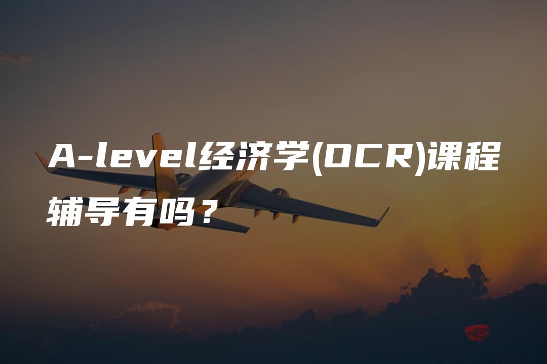 A-level经济学(OCR)课程辅导有吗？