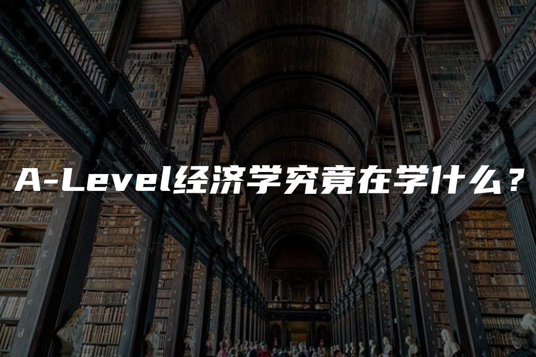 A-Level经济学究竟在学什么？