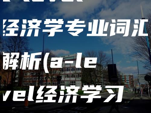 a-level经济学专业词汇解析(a-level经济学习方法任务)