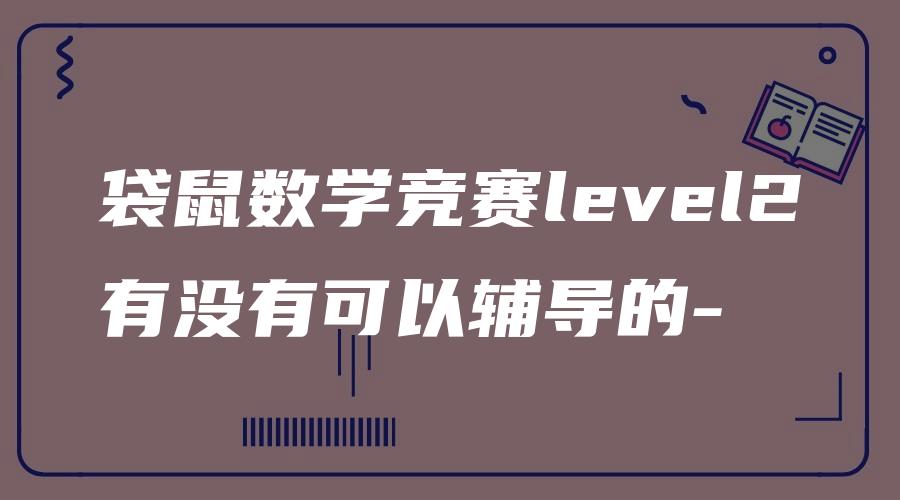 袋鼠数学竞赛level2有没有可以辅导的-