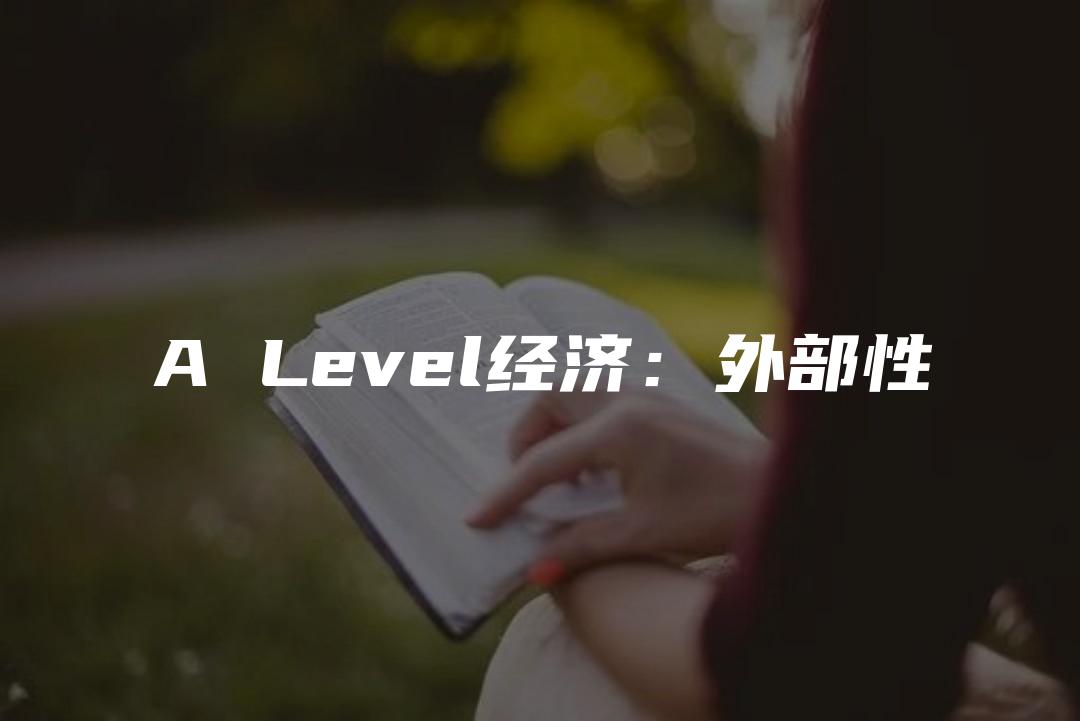 A Level经济：外部性