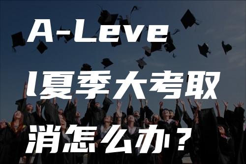 A-Level夏季大考取消怎么办？