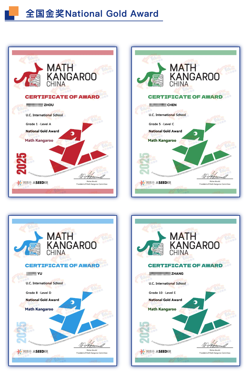 喜报 | 2025年Math Kangaroo袋鼠数学竞赛喜报！插图