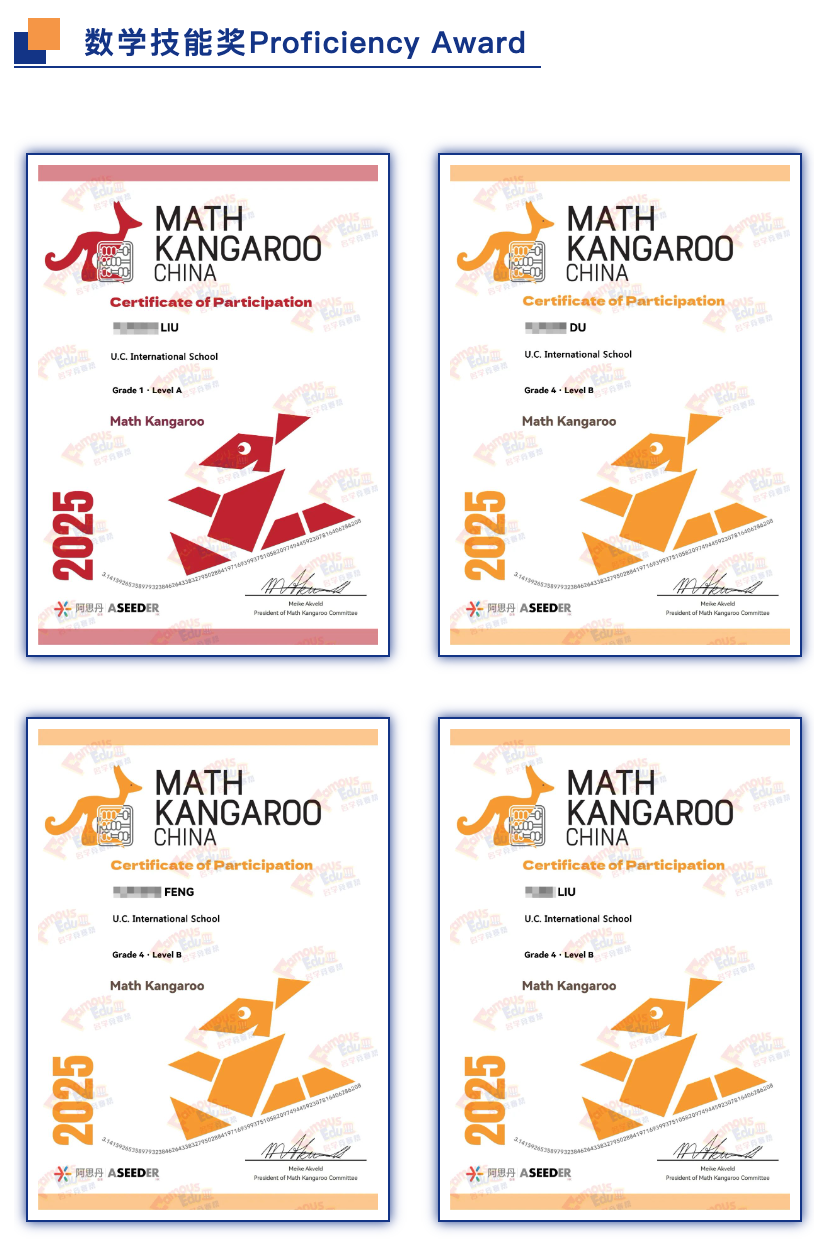 喜报 | 2025年Math Kangaroo袋鼠数学竞赛喜报！插图5