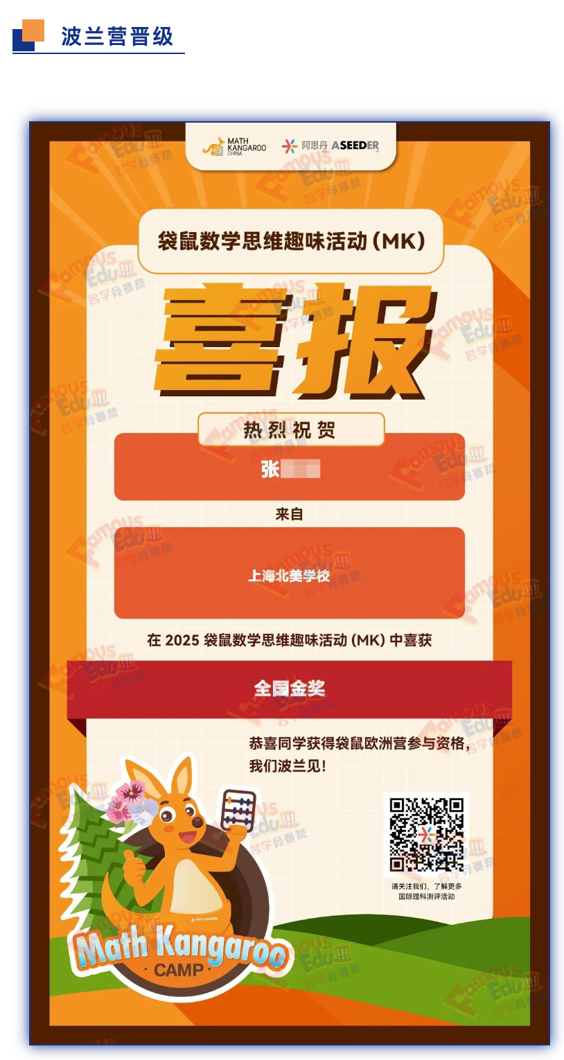 喜报 | 2025年Math Kangaroo袋鼠数学竞赛喜报！插图9